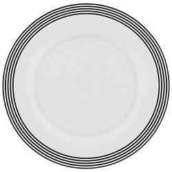 kate spade new york Concord Square Accent Plate, White/Black